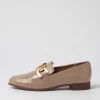 Women DJANGO & JULIETTE Gumper Dark Cafe Patent Leather Loafers