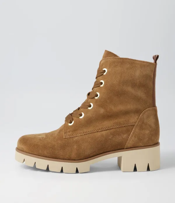 Women GABOR Gunter Lion Suede Lace Up Boots