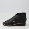 Women TOP END Gwisse Black Leather Sandals Bs