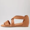 Women DJANGO & JULIETTE Haan Dark Tan Leather Sandals