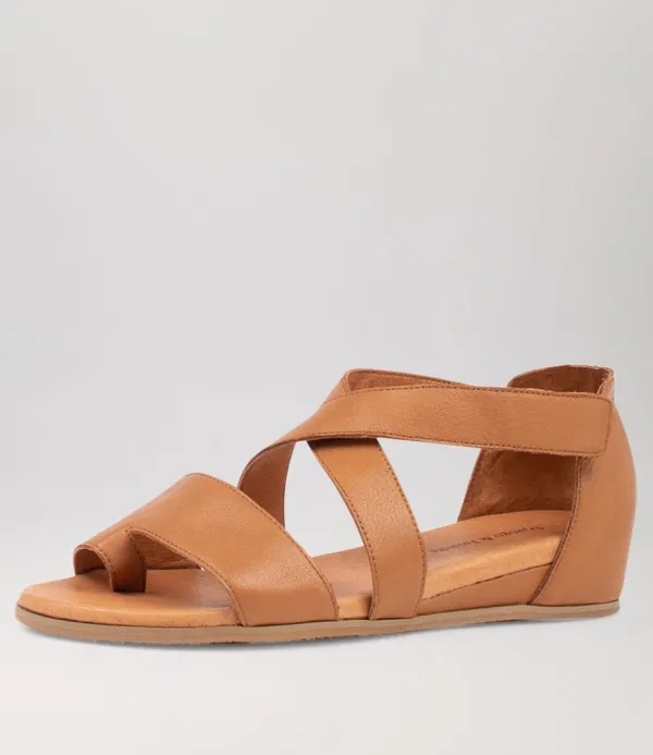 Women DJANGO & JULIETTE Haan Dark Tan Leather Sandals