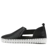 Women DJANGO & JULIETTE Habiki Black Leather Sneakers Ws