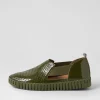 Women DJANGO & JULIETTE Habiki Khaki Patent Leather Sneakers