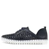 Women DJANGO & JULIETTE Haifa Navy Leather Sneakers Ws