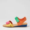 Women DJANGO & JULIETTE Halima Fuchsia Yellow Multi Sandals
