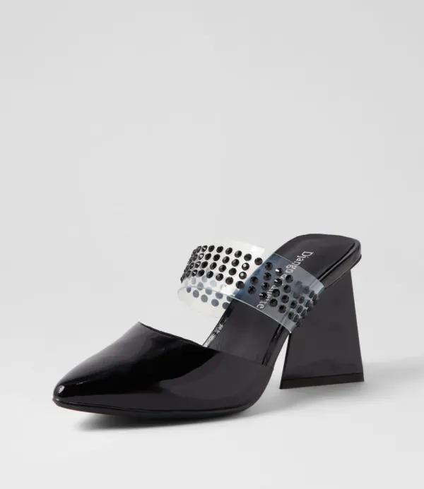 Women DJANGO & JULIETTE Hallams Black Patent Leather Heels