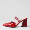 Women DJANGO & JULIETTE Hallams Red Mirror Patent Heels