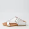 Women DJANGO & JULIETTE Halle Silver Leather Slides