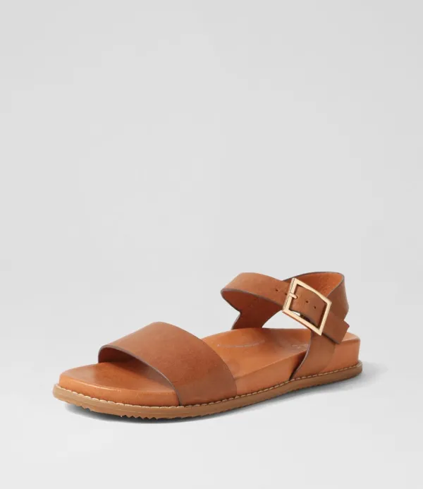 Women ZIERA Hammil W Tan Leather Sandals