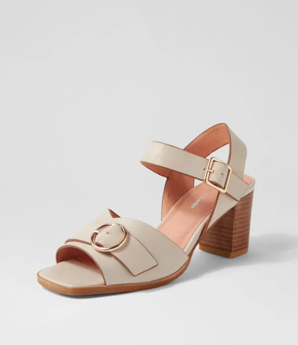 Women DJANGO & JULIETTE Hampton Almond Tan Leather Sandals