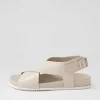 Women ZIERA Hanako W Almond Leather Sandals