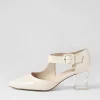 Women DJANGO & JULIETTE Happie Ivory Patent Leather Heels