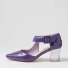 Women DJANGO & JULIETTE Happie Purple Patent Leather Heels