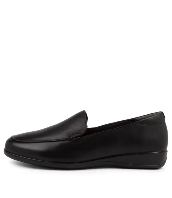 Women SUPERSOFT Harding2 Black Leather Slip-On Shoes