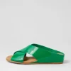 Women DJANGO & JULIETTE Harli Emerald Patent Leather Slides