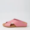 Women DJANGO & JULIETTE Harli Pretty Pink Leather Slides