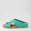 Women DJANGO & JULIETTE Harli Spearmint Leather Slides