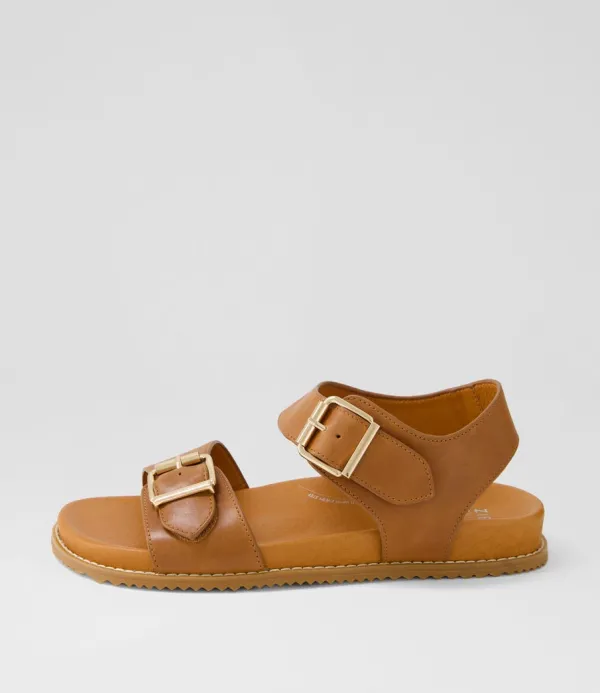 Women ZIERA Hastice W Tan Leather Sandals