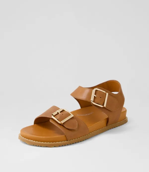 Women ZIERA Hastice W Tan Leather Sandals