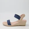 Women DIANA FERRARI Havan Navy Weave Elastic Espadrilles