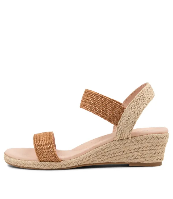 Women DIANA FERRARI Havan Tan Weave Elastic Espadrilles