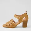 Women DJANGO & JULIETTE Hayat Dark Tan Leather Sandals
