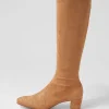 Women DJANGO & JULIETTE Hayleys Sandy Stretch Microsuede Knee High Boots