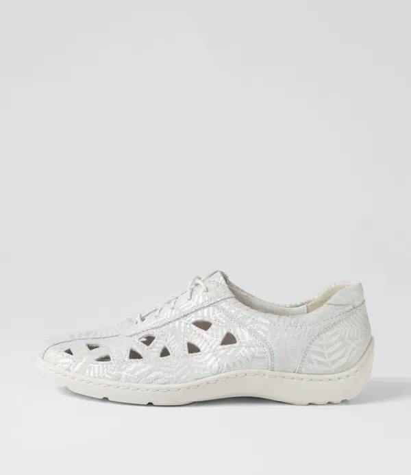 Women WALDLAUFER Henni 3 Weiss Leather Sneakers