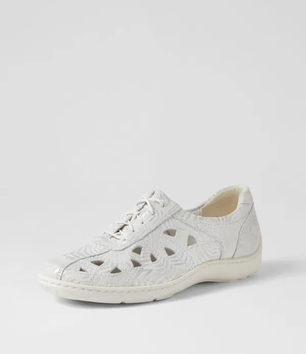 Women WALDLAUFER Henni 3 Weiss Leather Sneakers