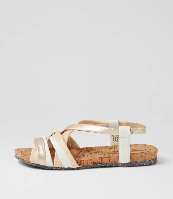Women JOSEF SEIBEL Henriette 3 Beige Multi Leather Sandals