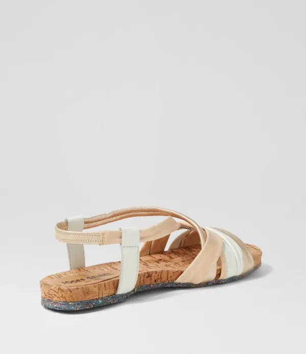 Women JOSEF SEIBEL Henriette 3 Beige Multi Leather Sandals