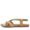 Women JOSEF SEIBEL Henriette 01 Oliv Multi Leather Sandals