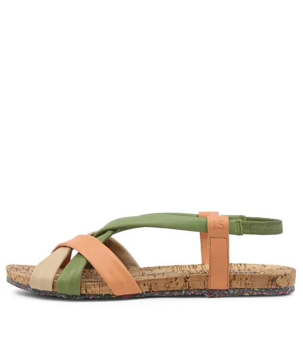 Women JOSEF SEIBEL Henriette 01 Oliv Multi Leather Sandals