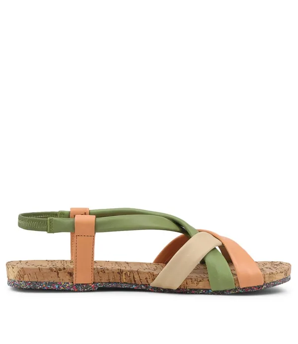 Women JOSEF SEIBEL Henriette 01 Oliv Multi Leather Sandals