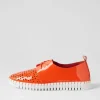 Women DJANGO & JULIETTE Hexter Orange White Patent Leather Sneakers