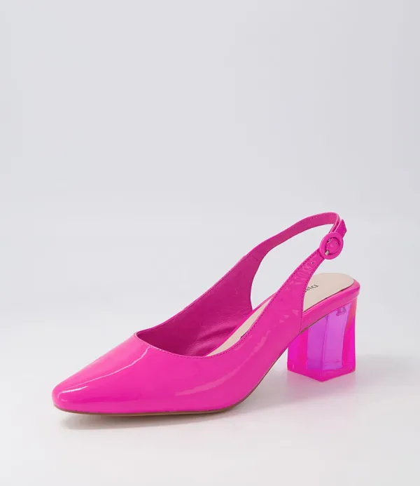 Women DJANGO & JULIETTE Hinnis Hot Pink Patent Leather Heels