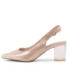 Women DJANGO & JULIETTE Hinnis Nude Shimmer Leather Heels