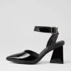 Women DJANGO & JULIETTE Hisa Black Patent Leather Heels