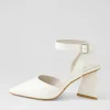 Women DJANGO & JULIETTE Hisa Ivory Patent Leather Heels