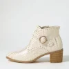 Women DJANGO & JULIETTE Hommes Almond Metallic Cut Leather Ankle Boots