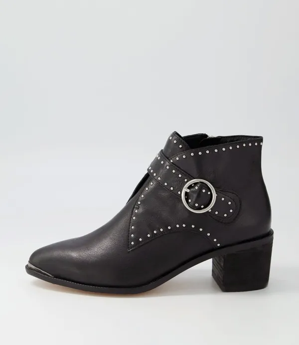 Women DJANGO & JULIETTE Hommes Black Leather Ankle Boots