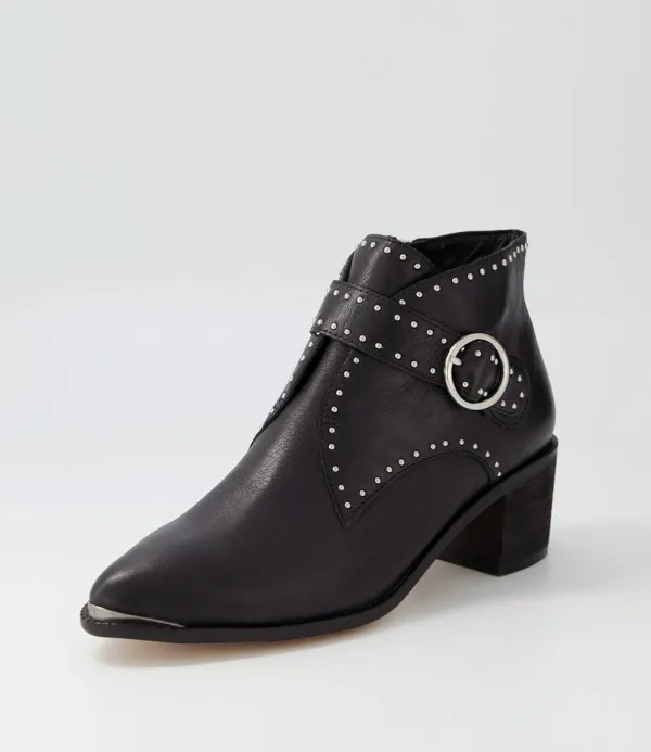 Women DJANGO & JULIETTE Hommes Black Leather Ankle Boots