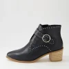 Women DJANGO & JULIETTE Hommes Black Natural Heel Leather Ankle Boots