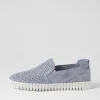 Women DJANGO & JULIETTE Howie Denim White Suede Sneakers