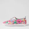 Women DJANGO & JULIETTE Huskies White Flowermania Leather Sneakers