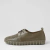 Women DJANGO & JULIETTE Huston Olive Leather Sneakers