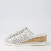 Women DJANGO & JULIETTE Ianto Silver Scratch Leather Espadrilles