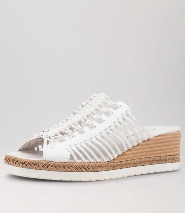 Women DJANGO & JULIETTE Ianto White Leather Espadrilles