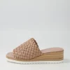 Women DJANGO & JULIETTE Idalis Cappuccino Leather Espadrilles