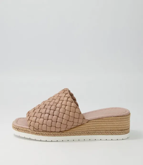 Women DJANGO & JULIETTE Idalis Cappuccino Leather Espadrilles